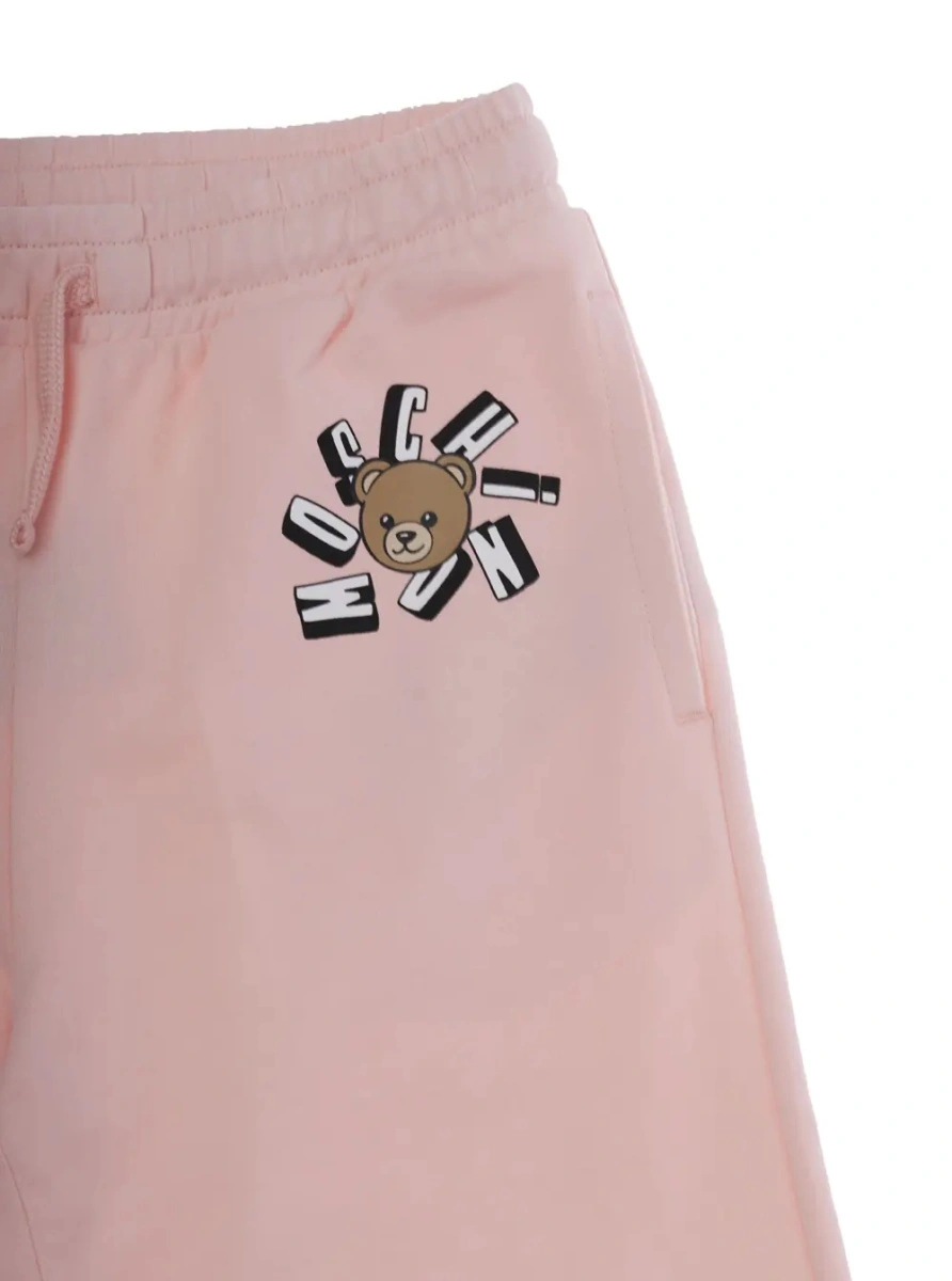Pantaloni MoschinoS roz din bumbac - Img 3