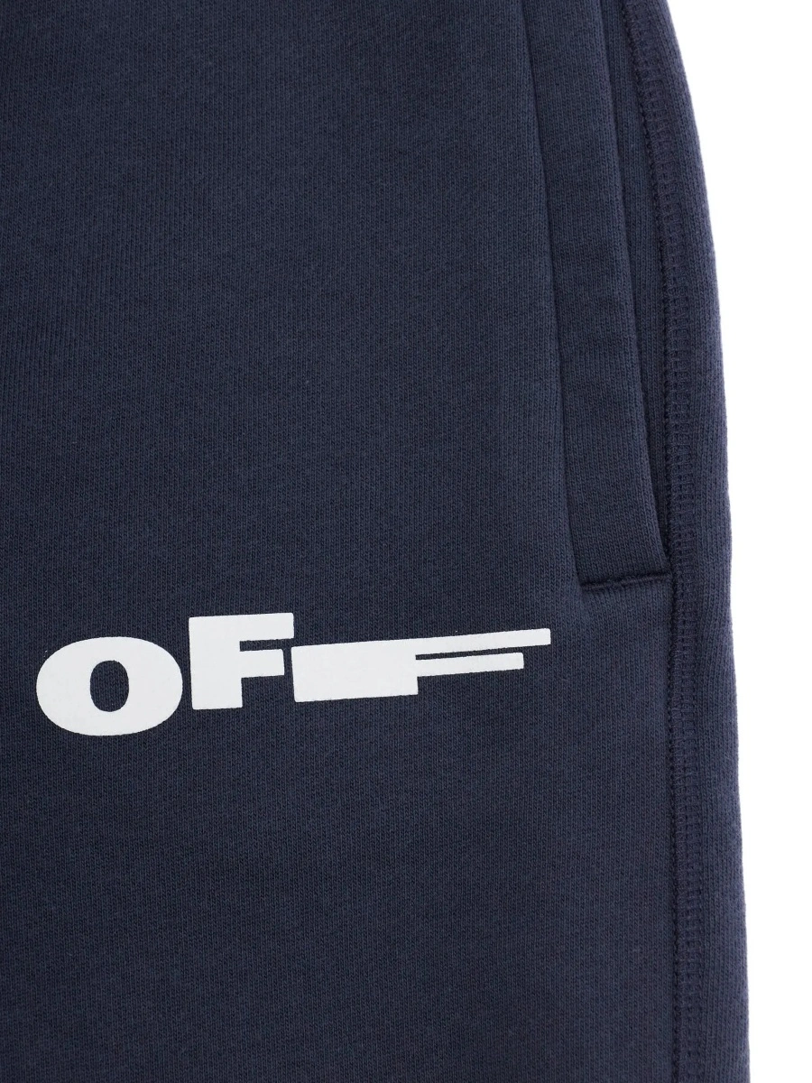 Pantaloni Off-White albastri din bumbac - Img 5