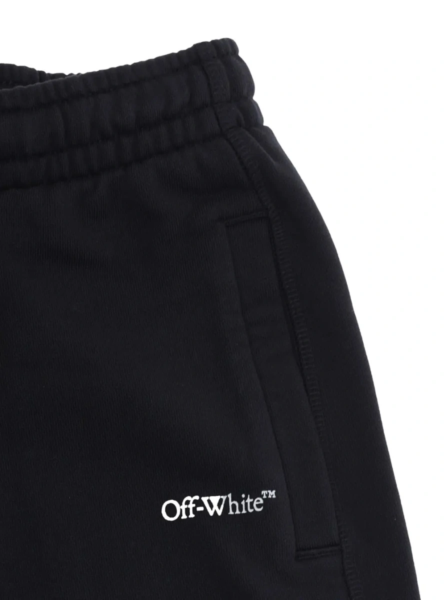 Pantaloni Off-White negri din bumbac - Img 3