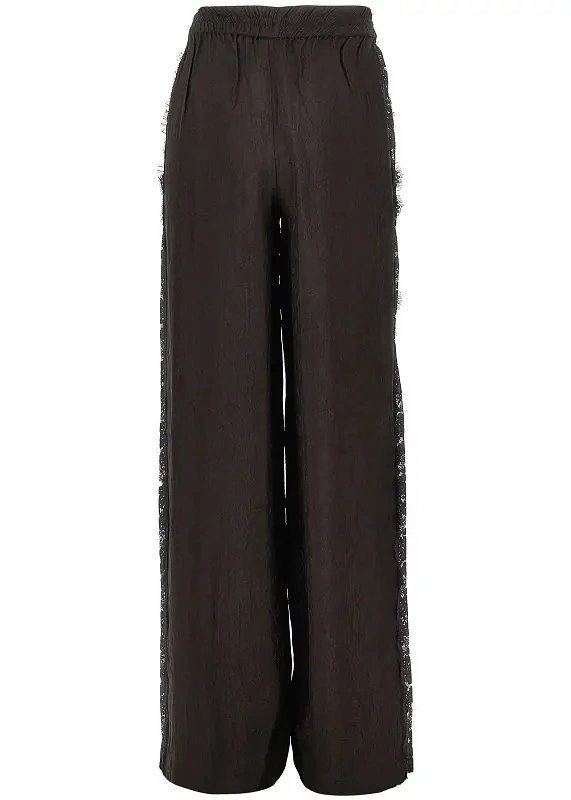 Pantaloni Pinko maro din jacquard - Img 3