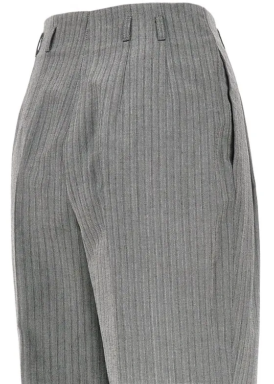 Pantaloni Pinstriped wide pants with darts - Img 4