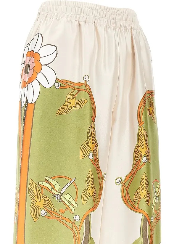 Pantaloni Printed silk palazzo pants - Img 2