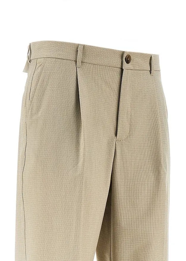 Pantaloni 'Reece' mini check viscose-blend pants - Img 2