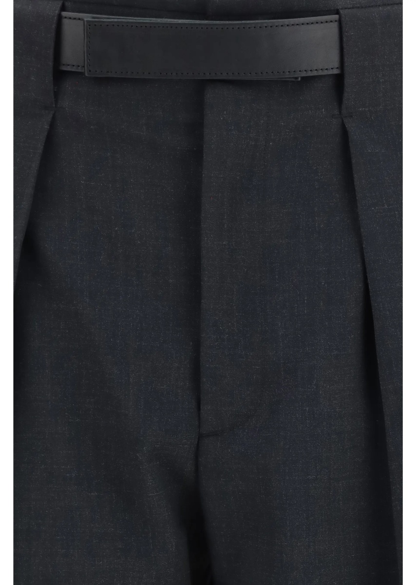 Pantaloni Ronda wool Pants with leather belt - Img 3