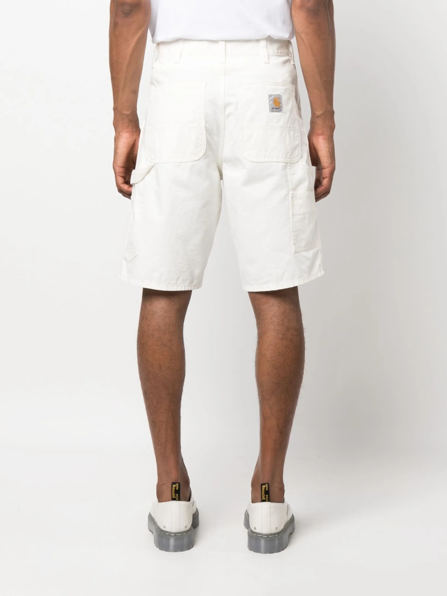 Pantaloni scurti Carhartt albi din bumbac - Img 4