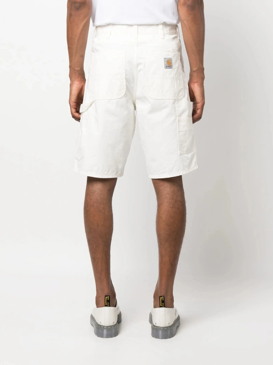 Pantaloni scurti Carhartt albi din bumbac - Img 4