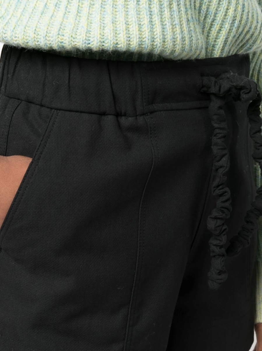 Pantaloni scurti Ganni negri din bumbac organic - Img 5