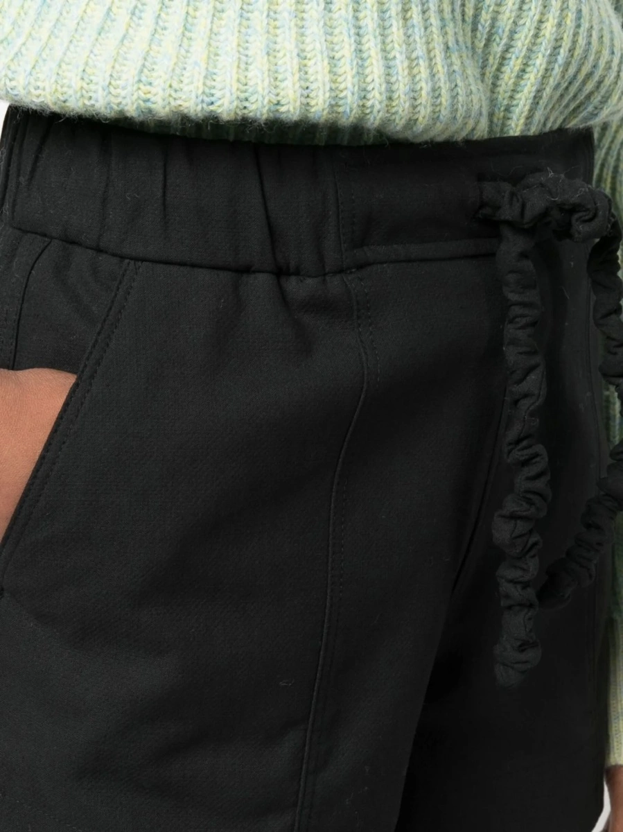 Pantaloni scurti Ganni negri din bumbac organic - Img 5