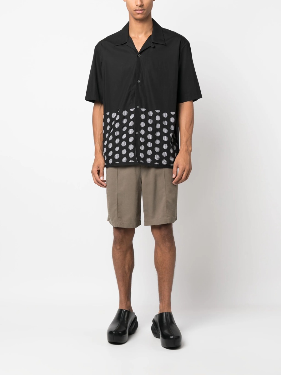 Pantaloni scurti HELMUT LANG verzi din bumbac si in - Img 2