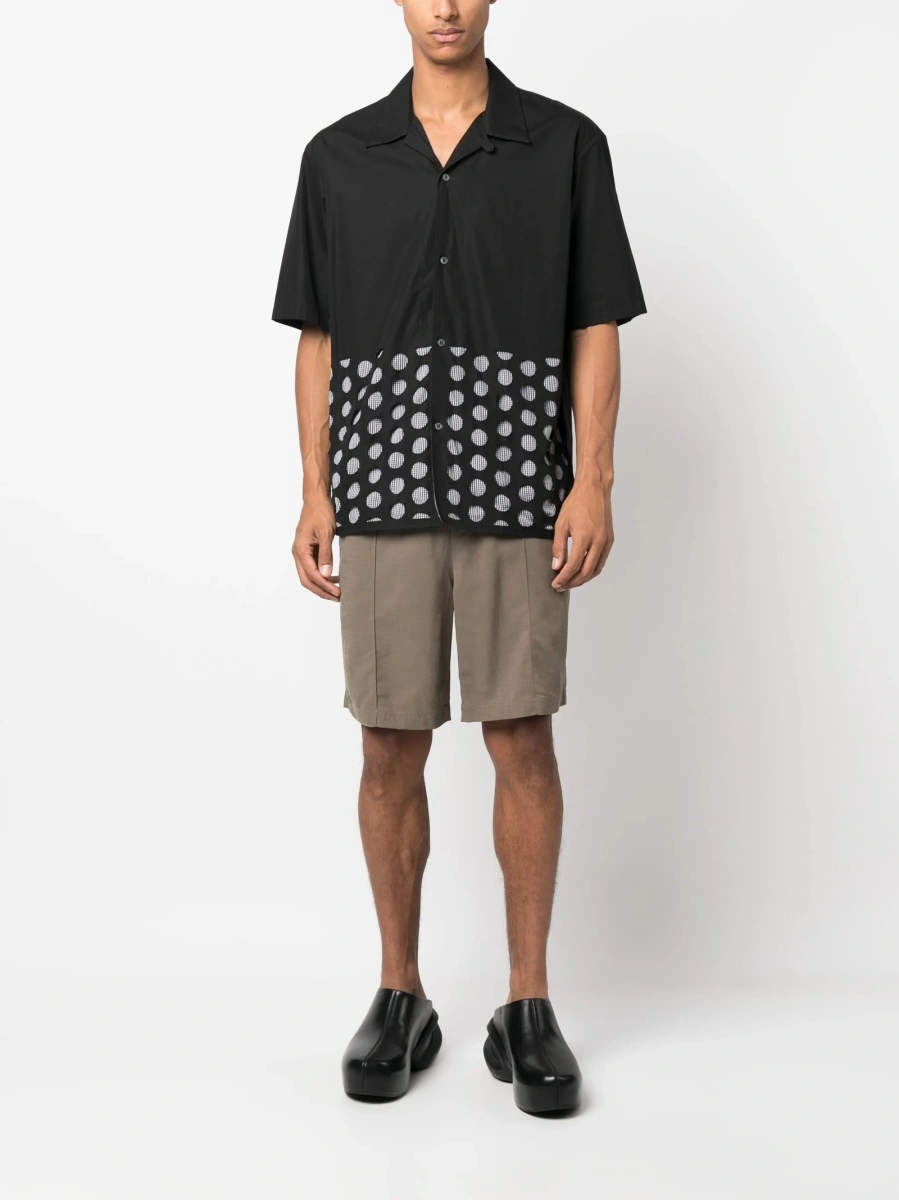Pantaloni scurti HELMUT LANG verzi din bumbac si in - Img 2