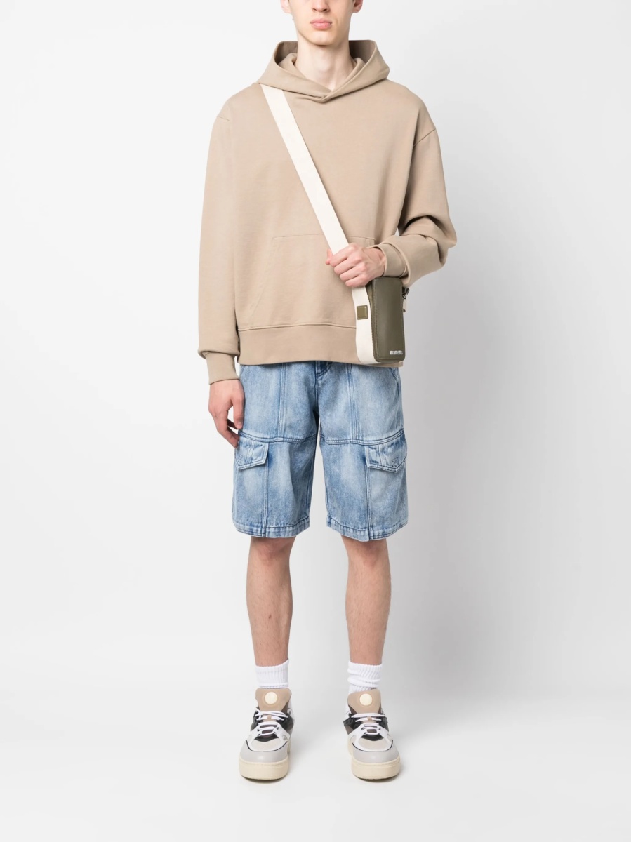 Pantaloni scurti Isabel Marant albastri din tencel - Img 2