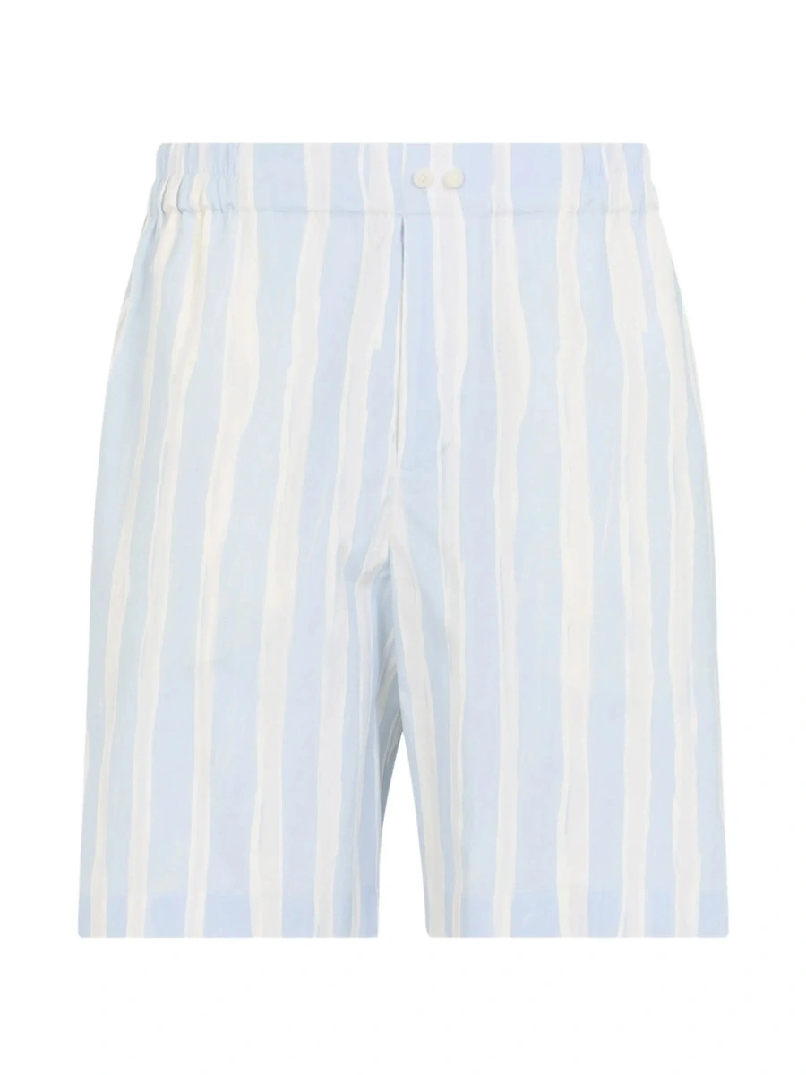 Pantaloni scurti JACQUEMUS albastri din bumbac - Img 6