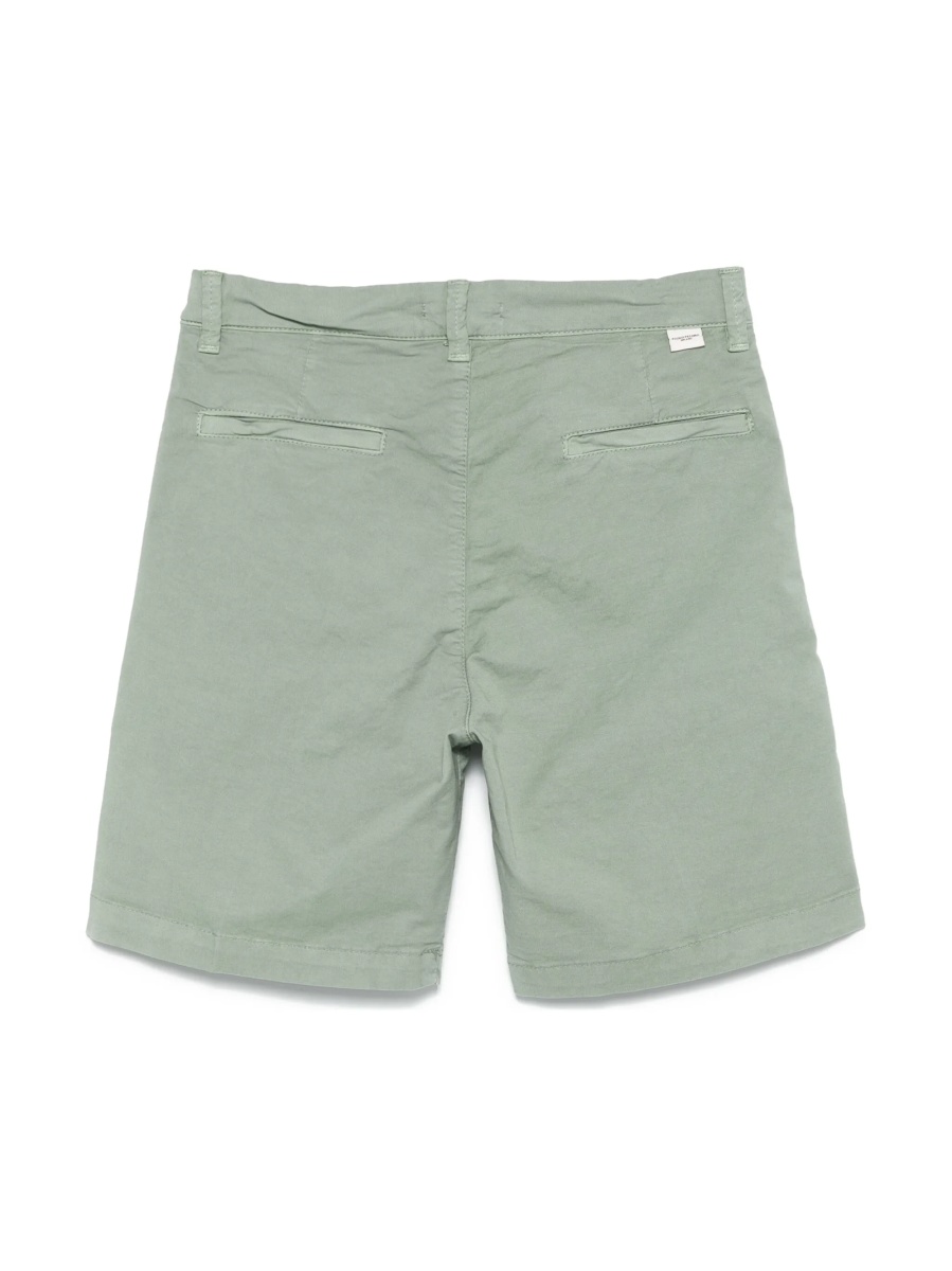 Pantaloni scurti Paolo Pecora verzi din bumbac si spandex/elastan - Img 2
