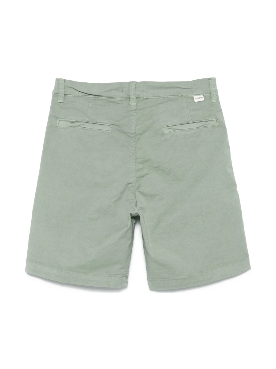 Pantaloni scurti Paolo Pecora verzi din bumbac si spandex/elastan - Img 2