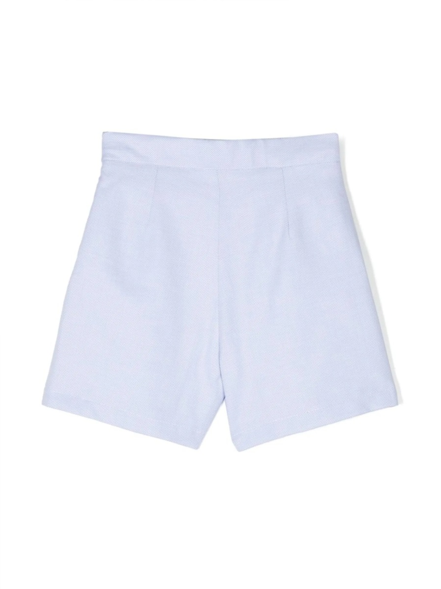 Pantaloni scurti SIMONETTA albastri din bumbac - Img 2