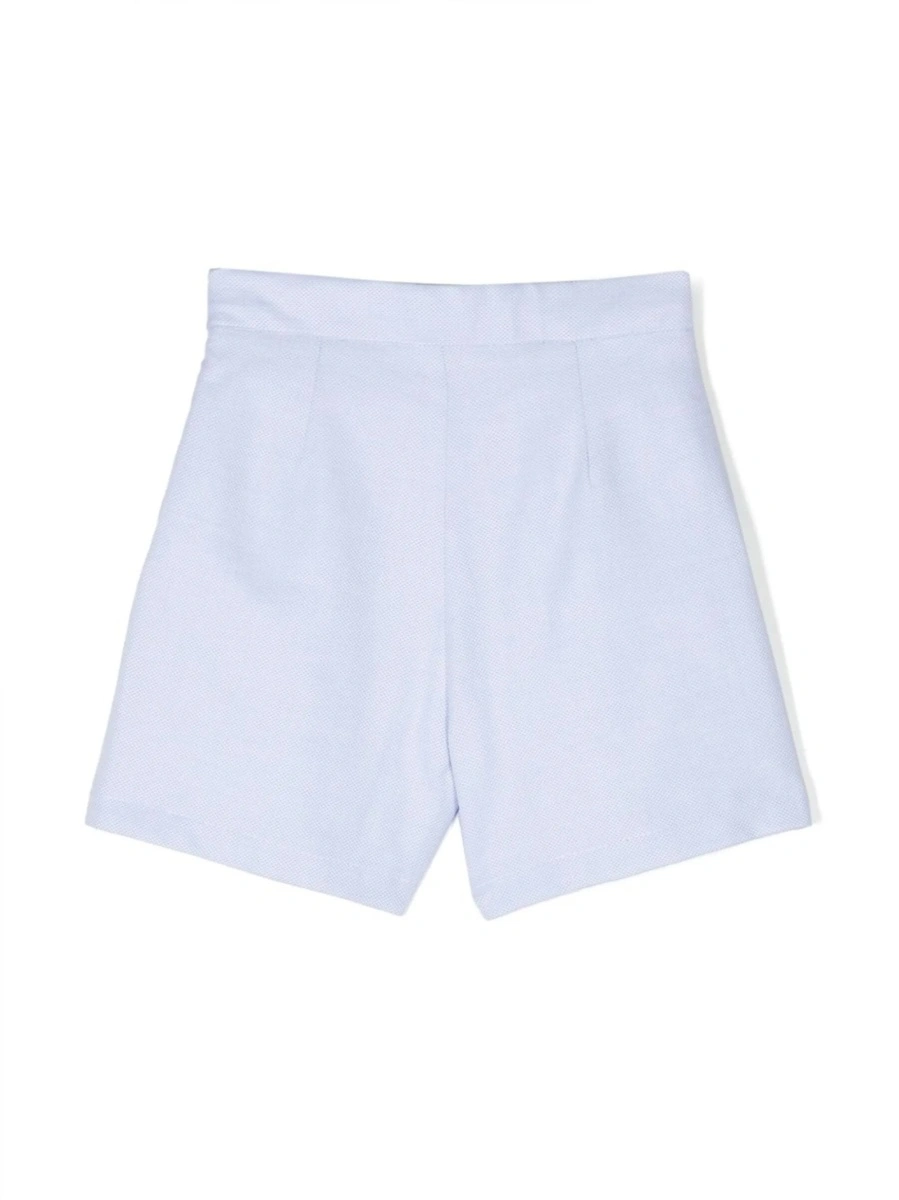 Pantaloni scurti SIMONETTA albastri din bumbac - Img 2