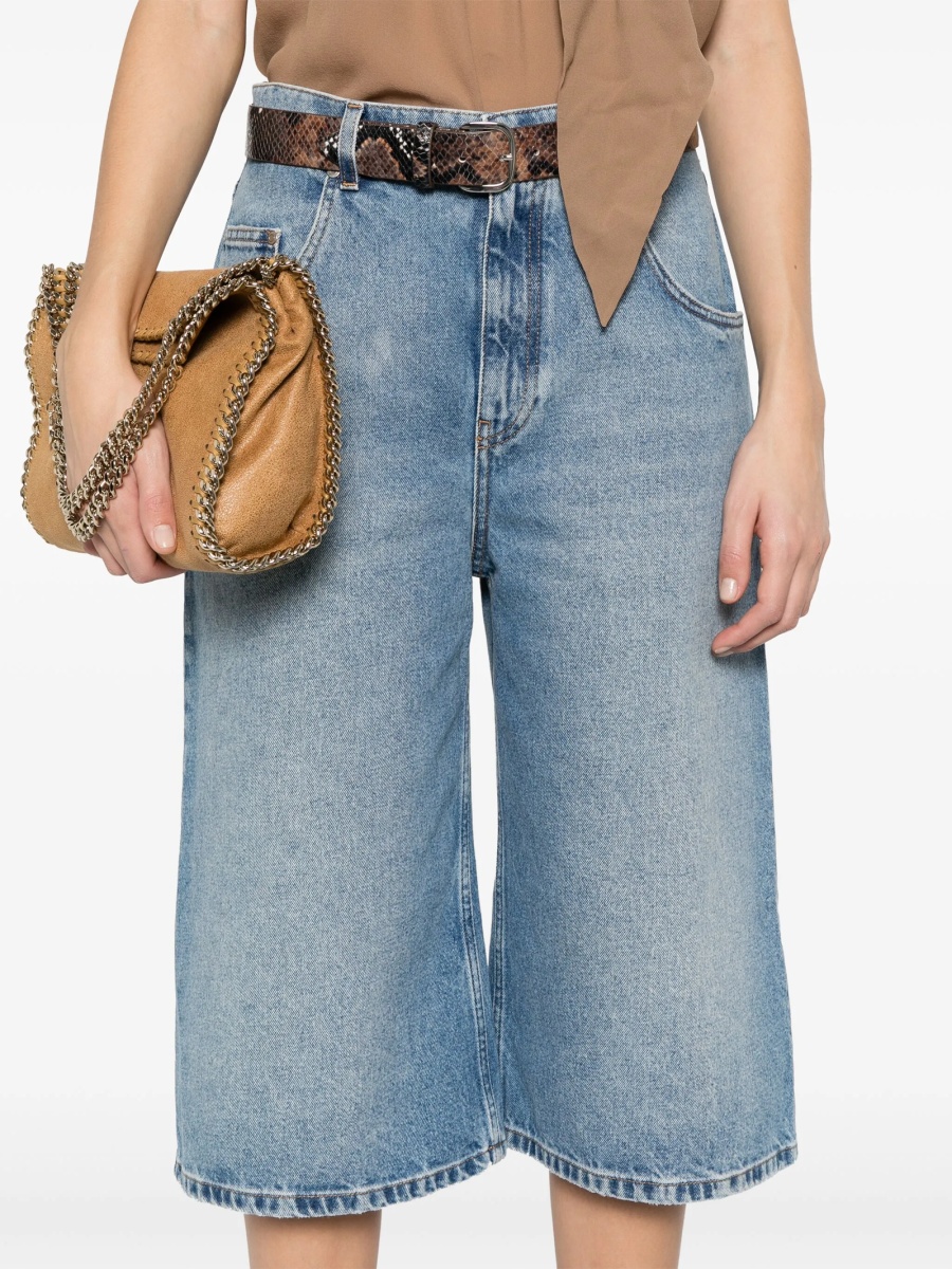 Pantaloni scurti Stella McCartney albastri din bumbac - Img 5
