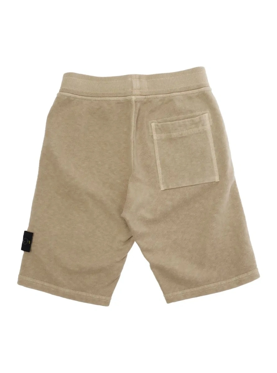 Pantaloni scurti Stone Island bej din bumbac - Img 2