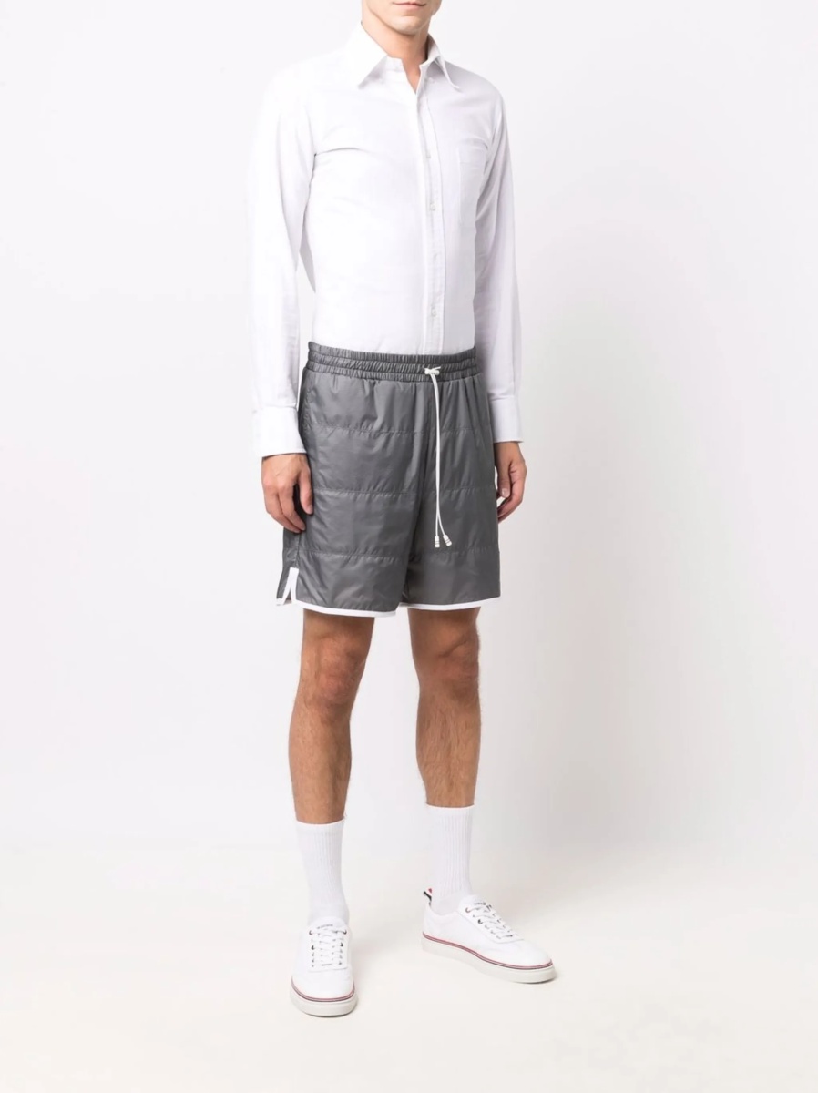 Pantaloni scurti Thom Browne argintii - Img 3