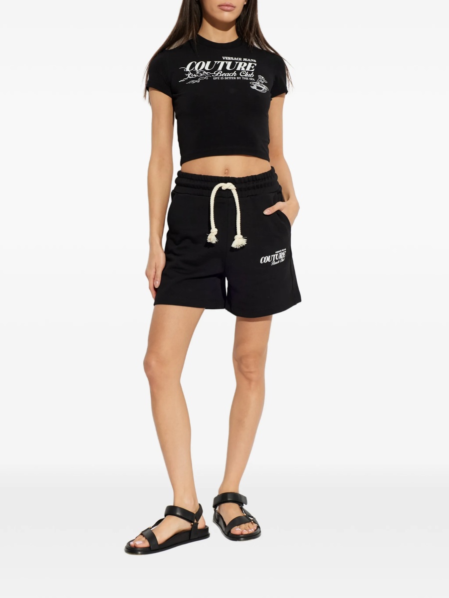 Pantaloni scurti Versace Jeans Couture negri - Img 2