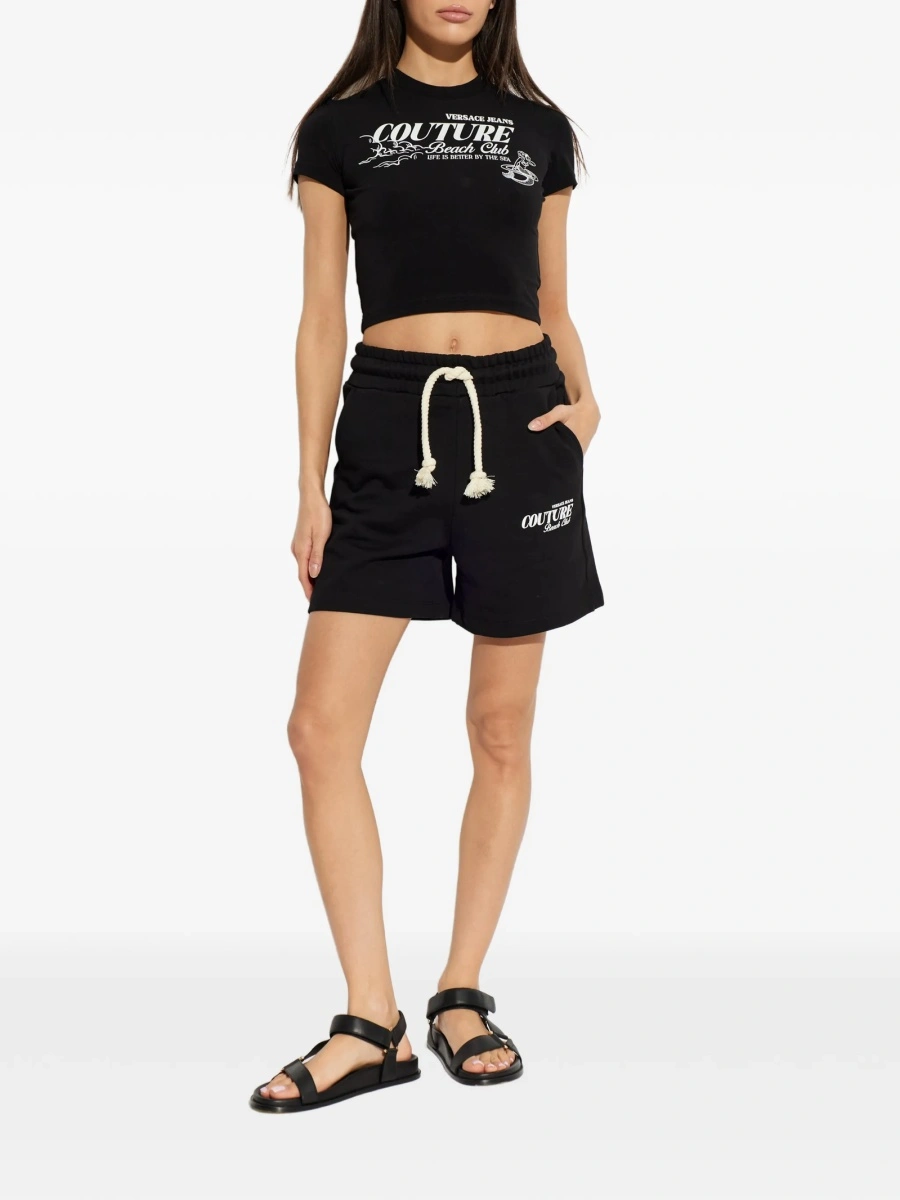 Pantaloni scurti Versace Jeans Couture negri - Img 2