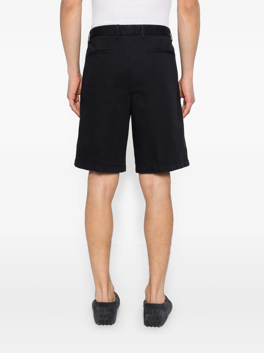 Pantaloni scurti ZEGNA albastri din bumbac si in - Img 4