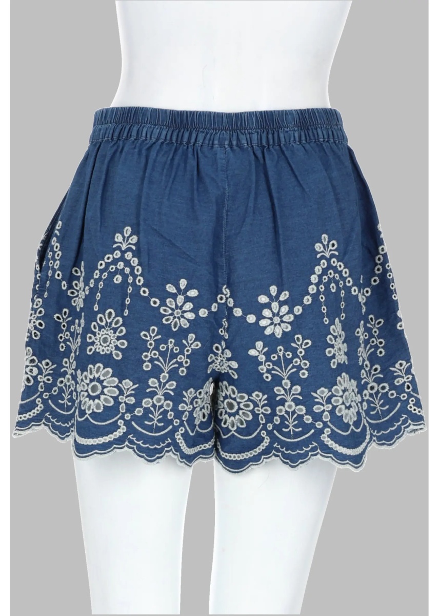 Pantaloni Shorts "Amani" In Chambray - Img 2