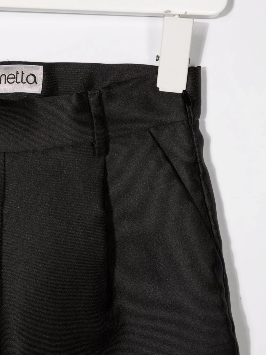 Pantaloni SIMONETTA negri din matase reciclata si polyester - Img 3