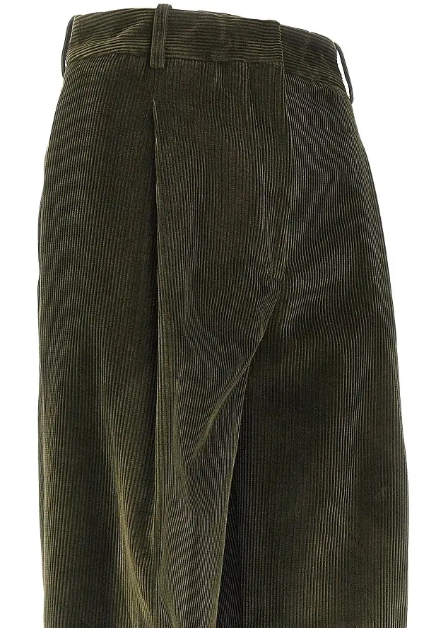 Pantaloni Single pleat wide leg corduroy pants - Img 2