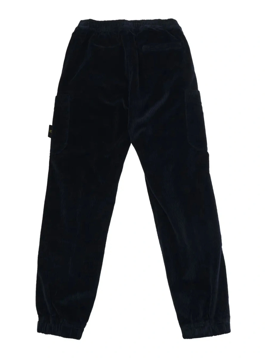 Pantaloni Stone Island albastri din bumbac - Img 2
