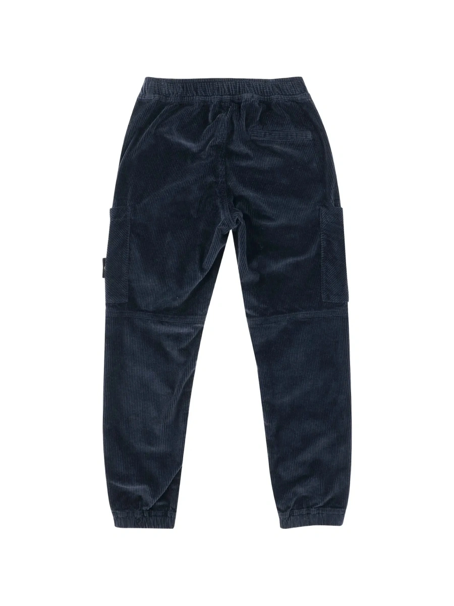 Pantaloni Stone Island albastri din bumbac - Img 4