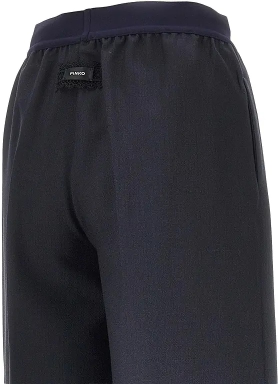Pantaloni Stretch wool-blend wide-leg pants - Img 4