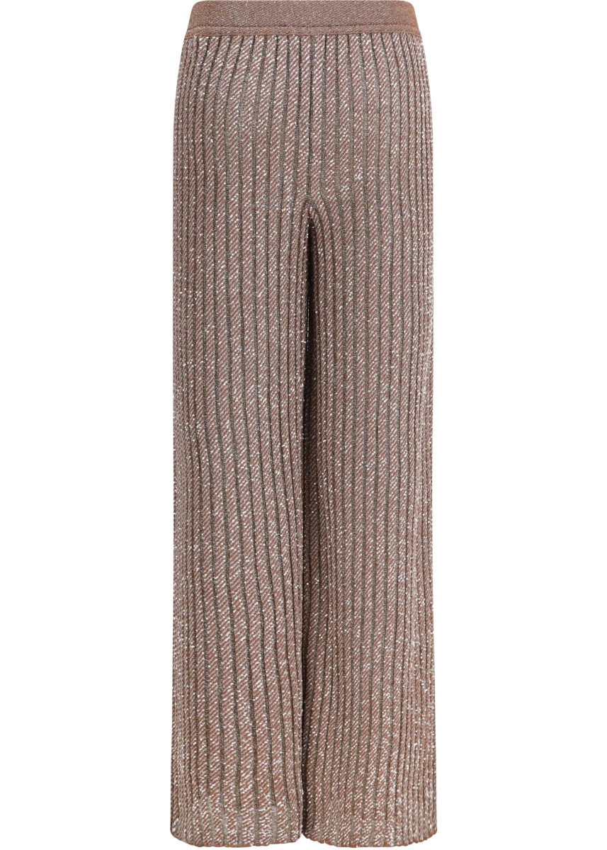 Pantaloni Tailored Pants in lamé viscose with sequins - Img 2