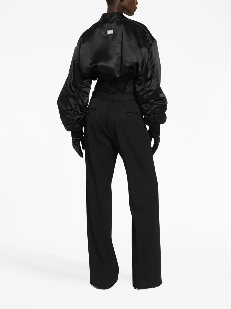 Pantaloni talie inalta Dolce &amp; Gabbana negri - Img 3