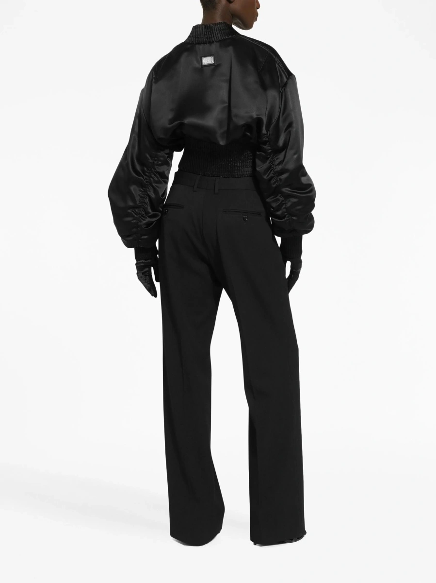 Pantaloni talie inalta Dolce &amp; Gabbana negri - Img 3