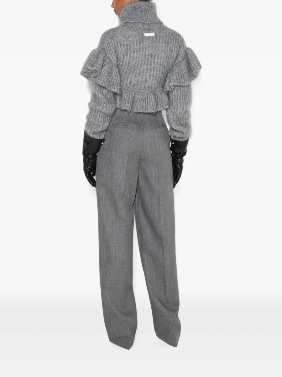Pantaloni talie inalta Elisabetta Franchi gri - Img 3