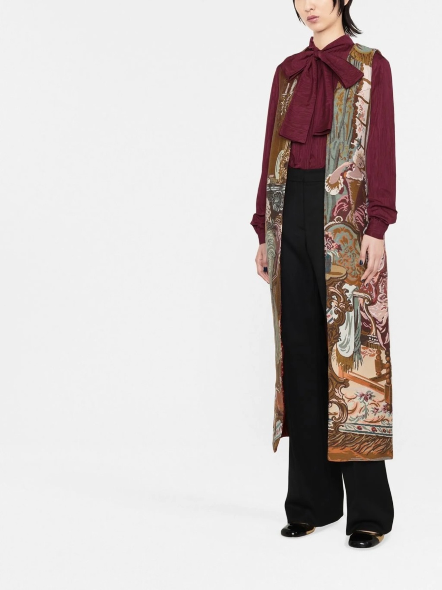 Pantaloni talie inalta Moschino negri din lana - Img 2