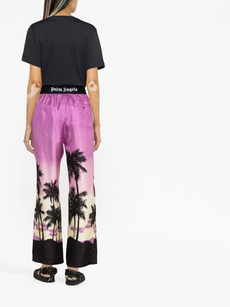 Pantaloni talie inalta Palm Angels violet - Img 3