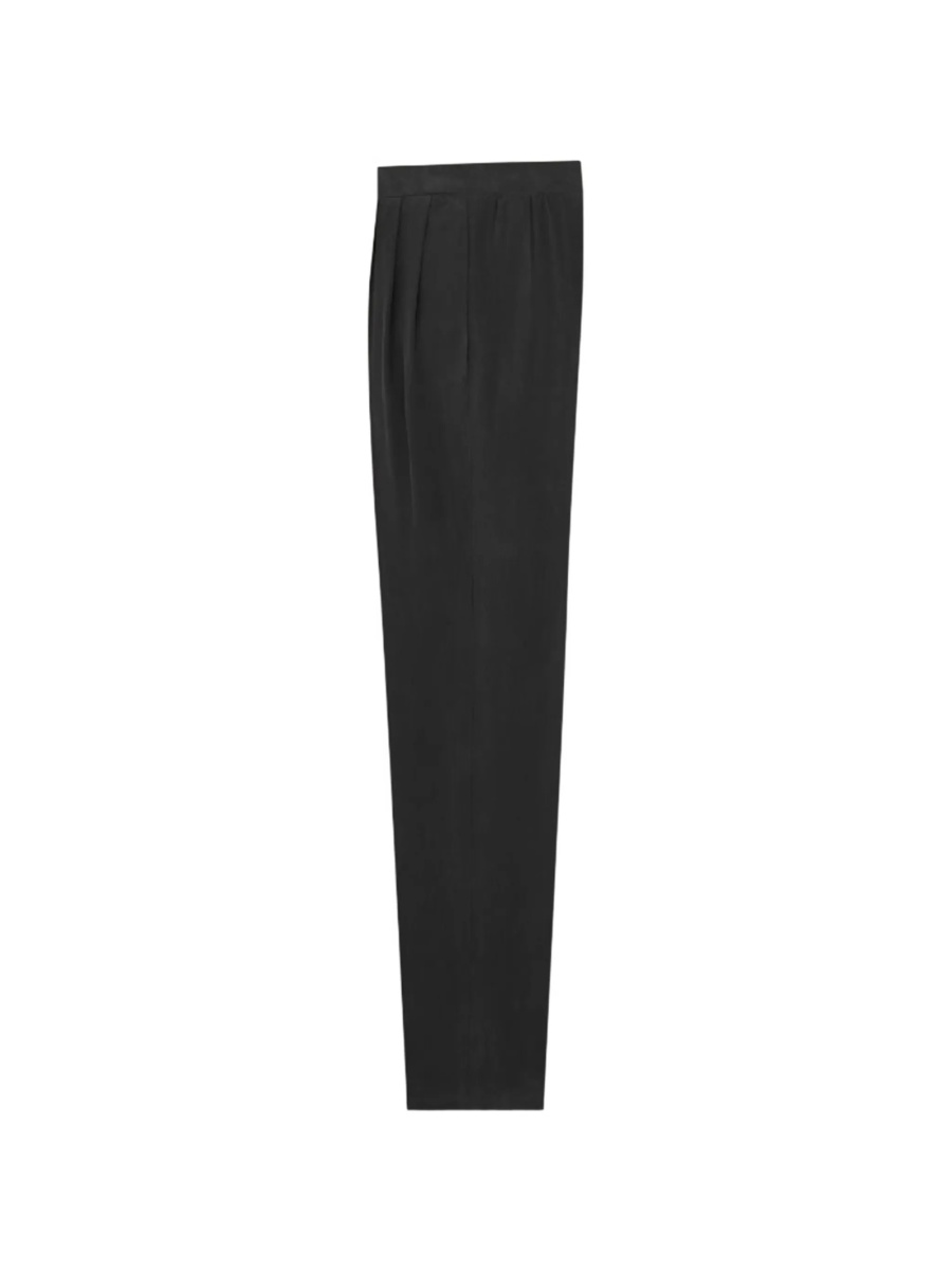 Pantaloni talie inalta Saint Laurent negri - Img 2