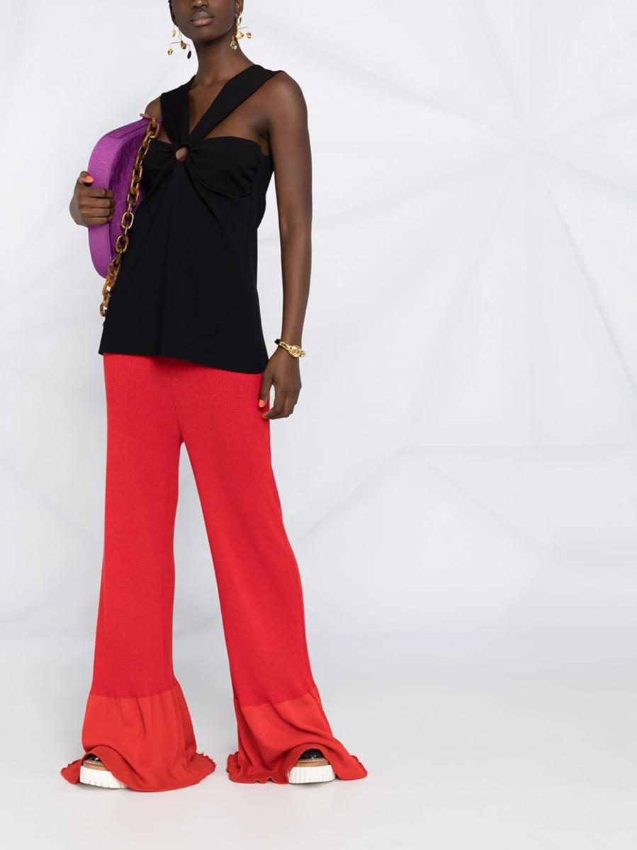 Pantaloni tricotati Stella McCartney rosii - Img 2