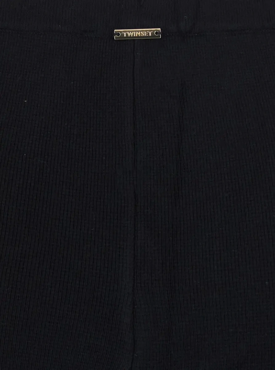 Pantaloni TWINSET negri din vascoza - Img 3