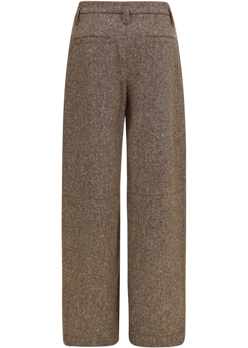 Pantaloni Virgin wool palazzo Pants with Monili detail - Img 2