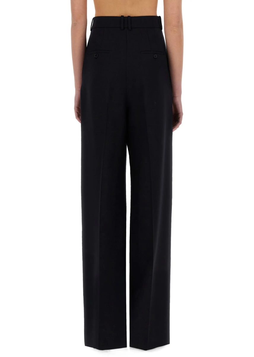 Pantaloni Wide-Leg Pants In Grain De Poudre - Img 3