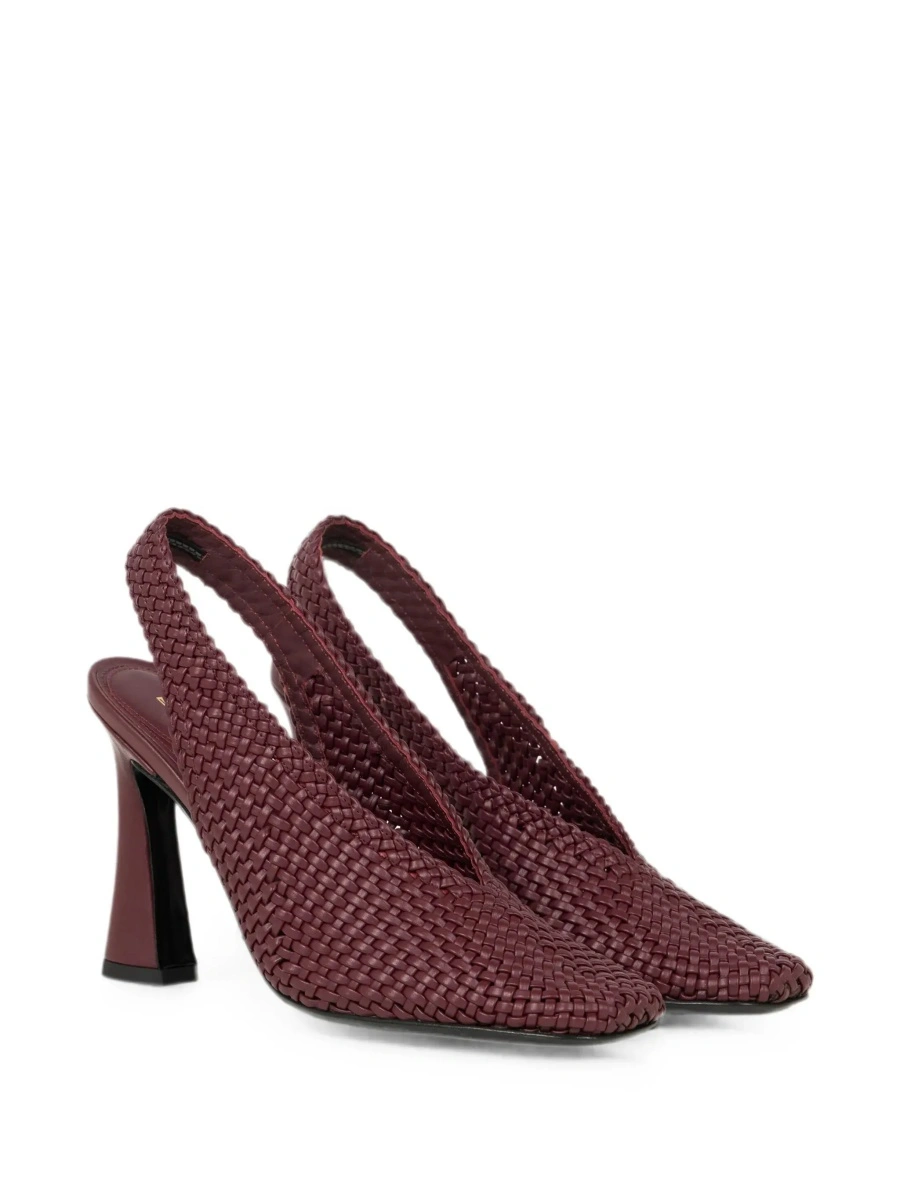 Pantofi 90MM Woven Slingbacks - Img 6