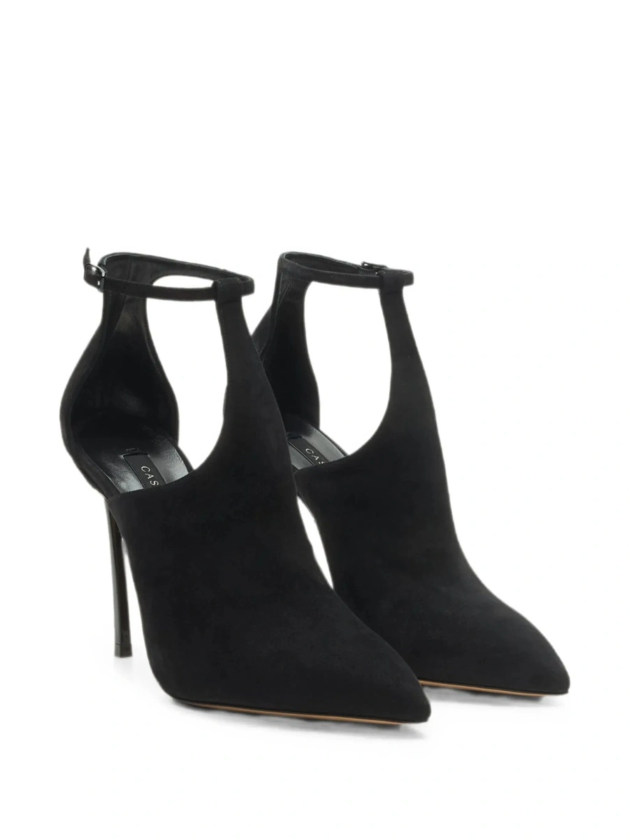 Pantofi black high-heeled pumps with adjustable strap in suede Women - Img 4