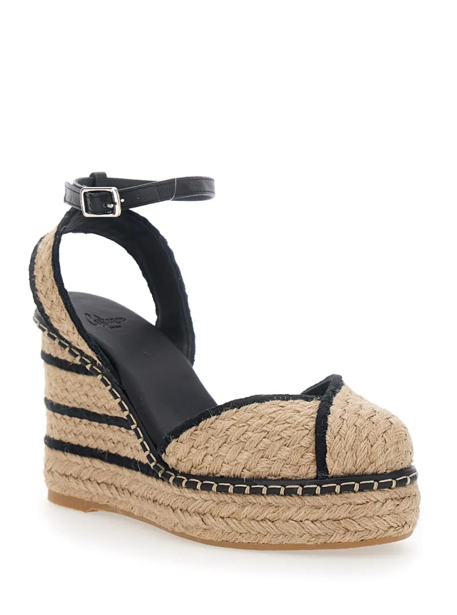 Pantofi cu platforma CASTAÑER bej din textil - Img 2