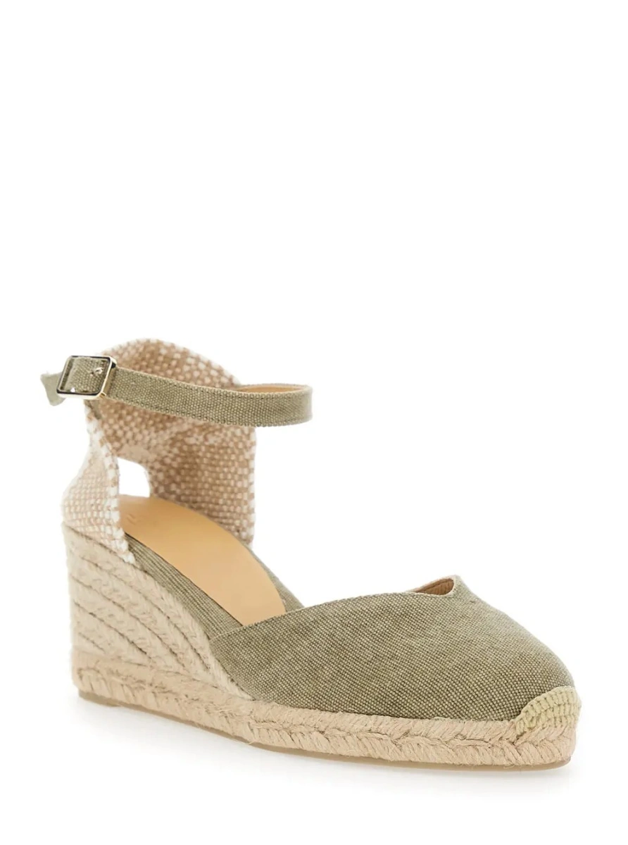 Pantofi cu platforma CASTAÑER verzi din material textil - Img 2