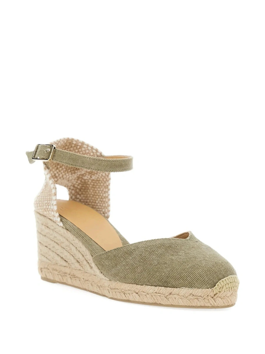 Pantofi cu platforma CASTAÑER verzi din material textil - Img 5