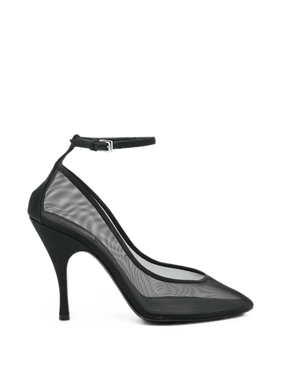 Pantofi cu toc Alaïa negri din piele - Img 8