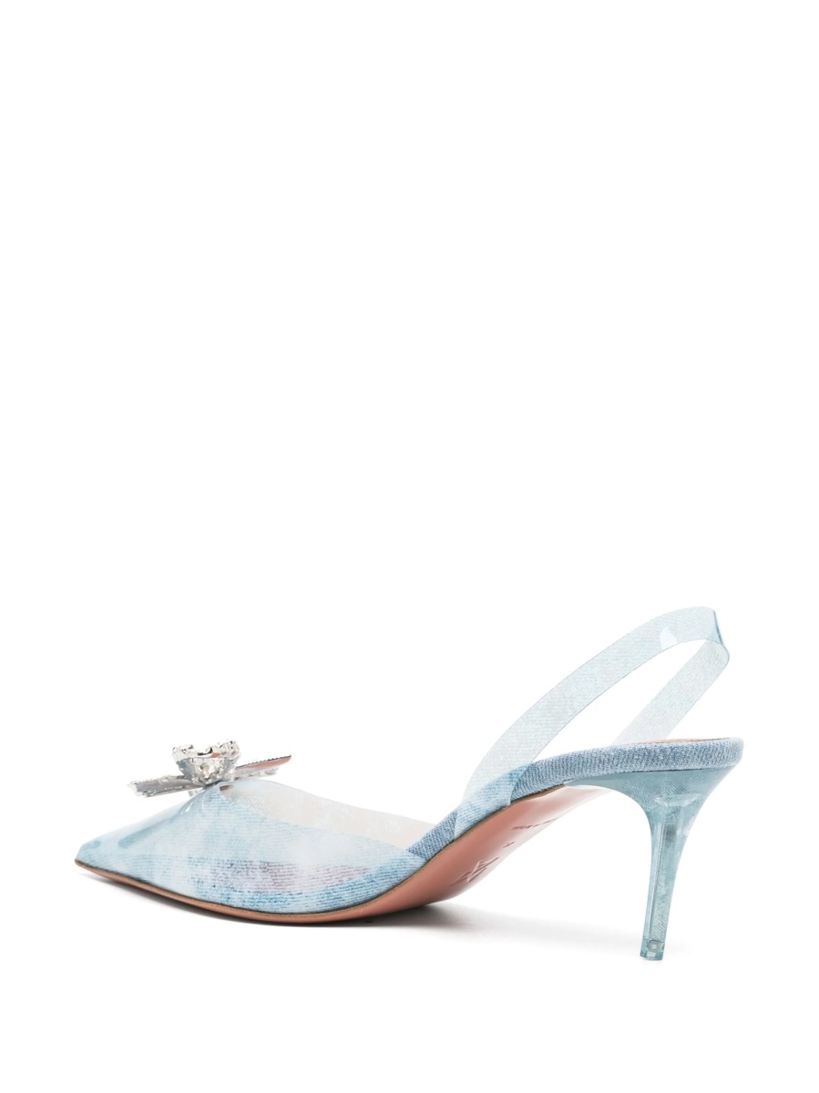 Pantofi cu toc AMINA MUADDI albastri din pvc - Img 3